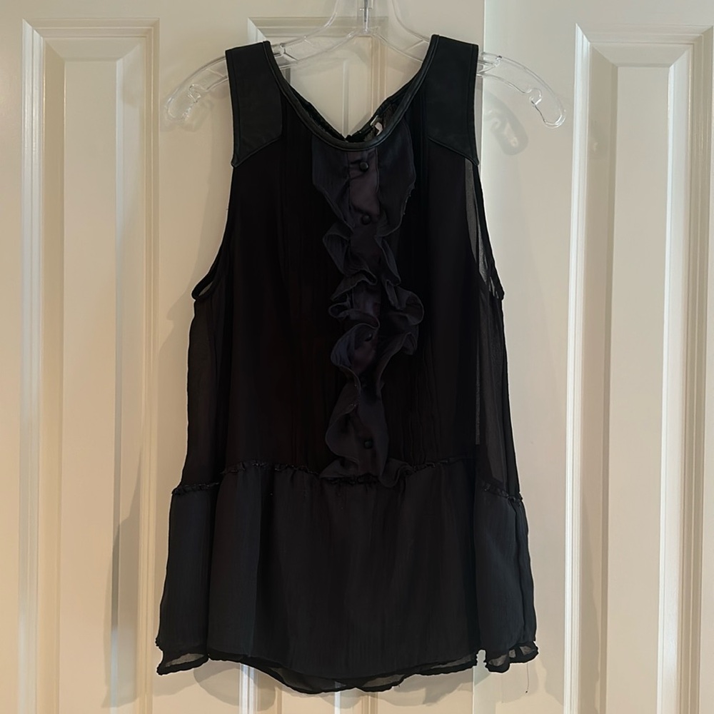 Free people mixed media peplum top